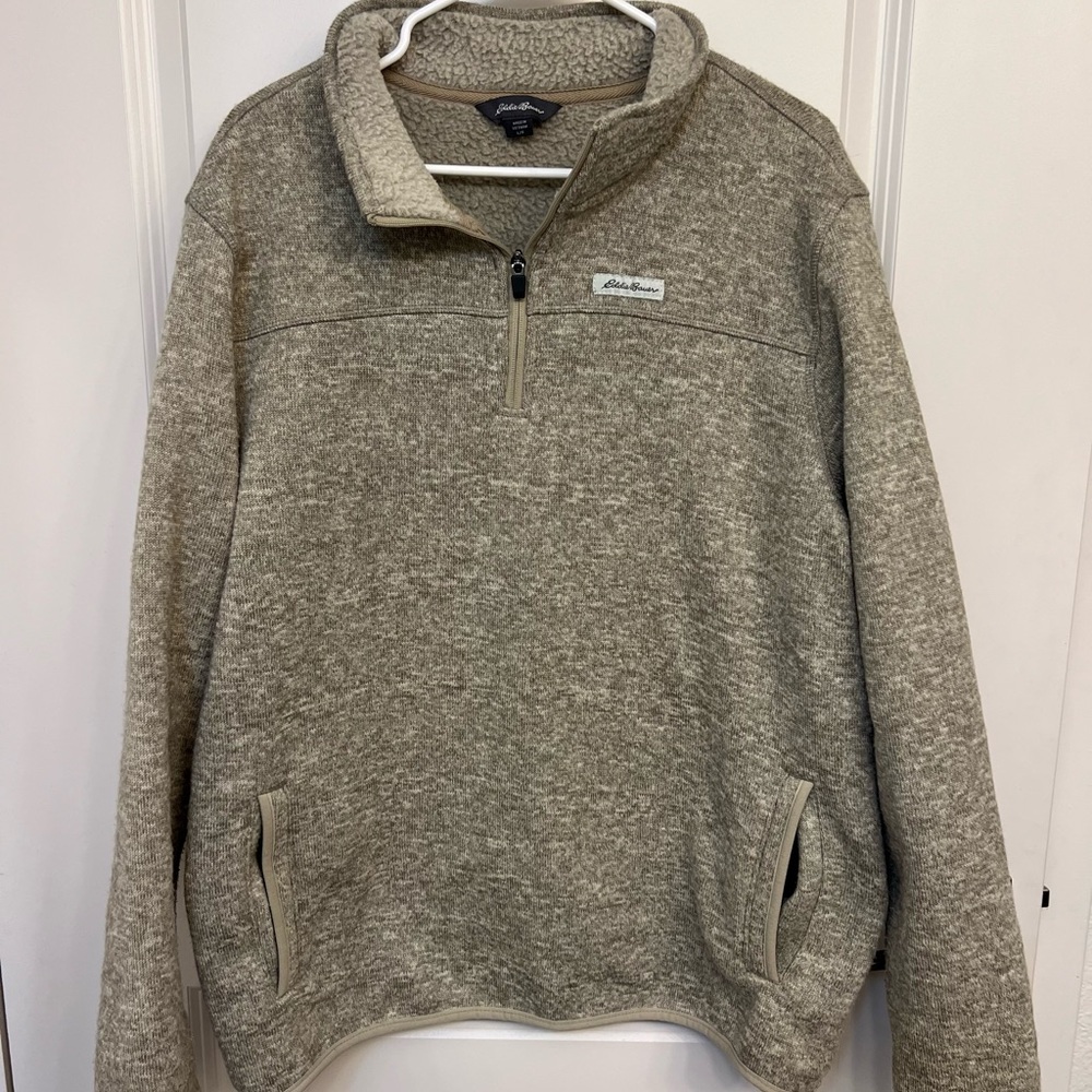 Eddie Bauer Men's Zip-Up Sweater, Size Large